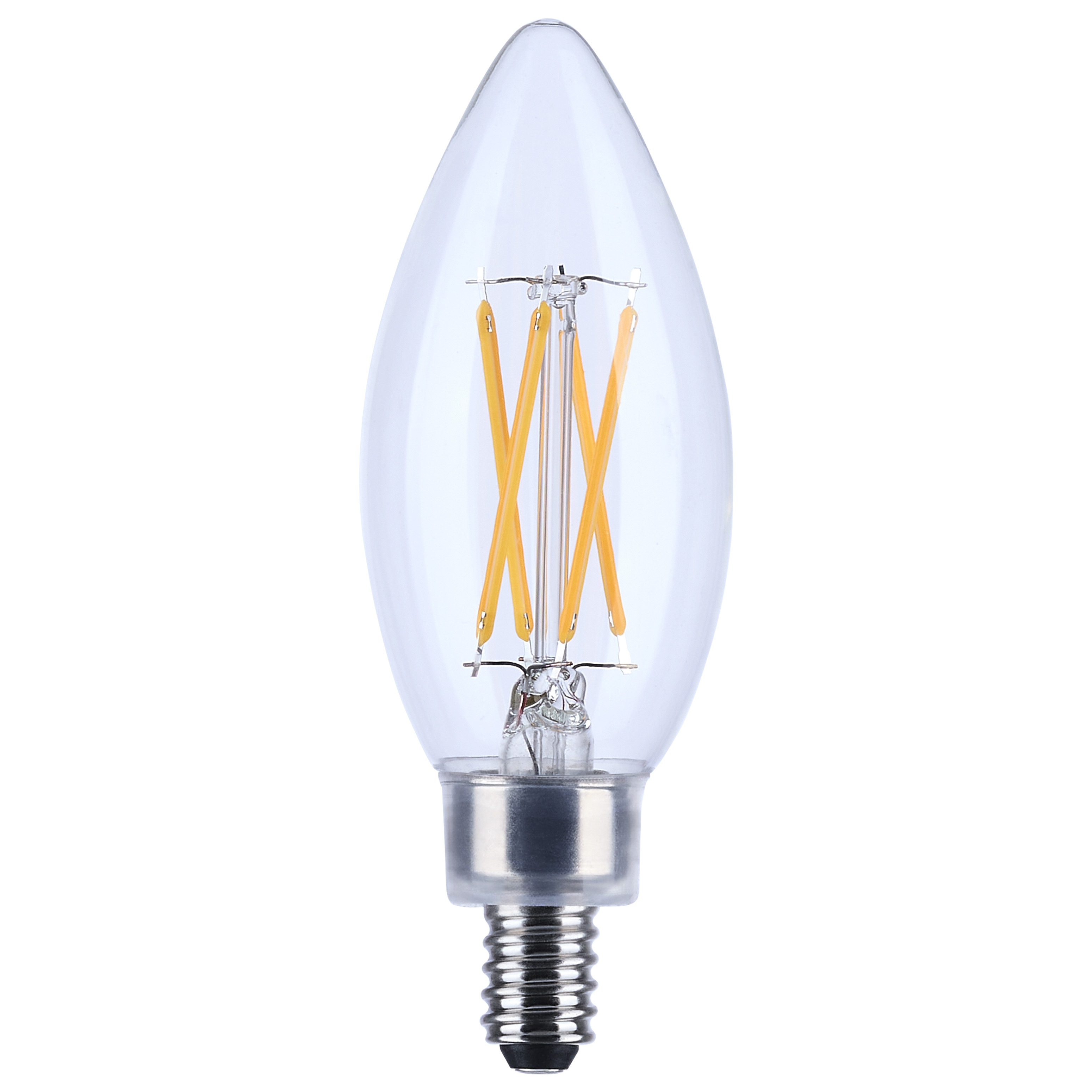 SAT S21274 5.5 WATT B11 LED FILAMENT CLEAR CANDELABRA BASE 90 CRI 3000K 120 VOLT